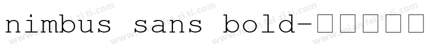 nimbus sans bold字体转换